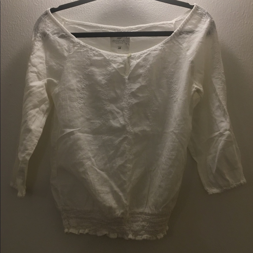 White peasant style top